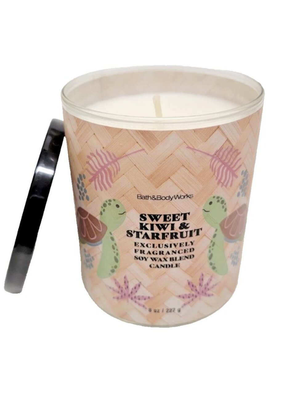 Bath & Body Works SWEET KIWI STARFRUIT Single-Wick Candle Candy Yum Cute Turtles